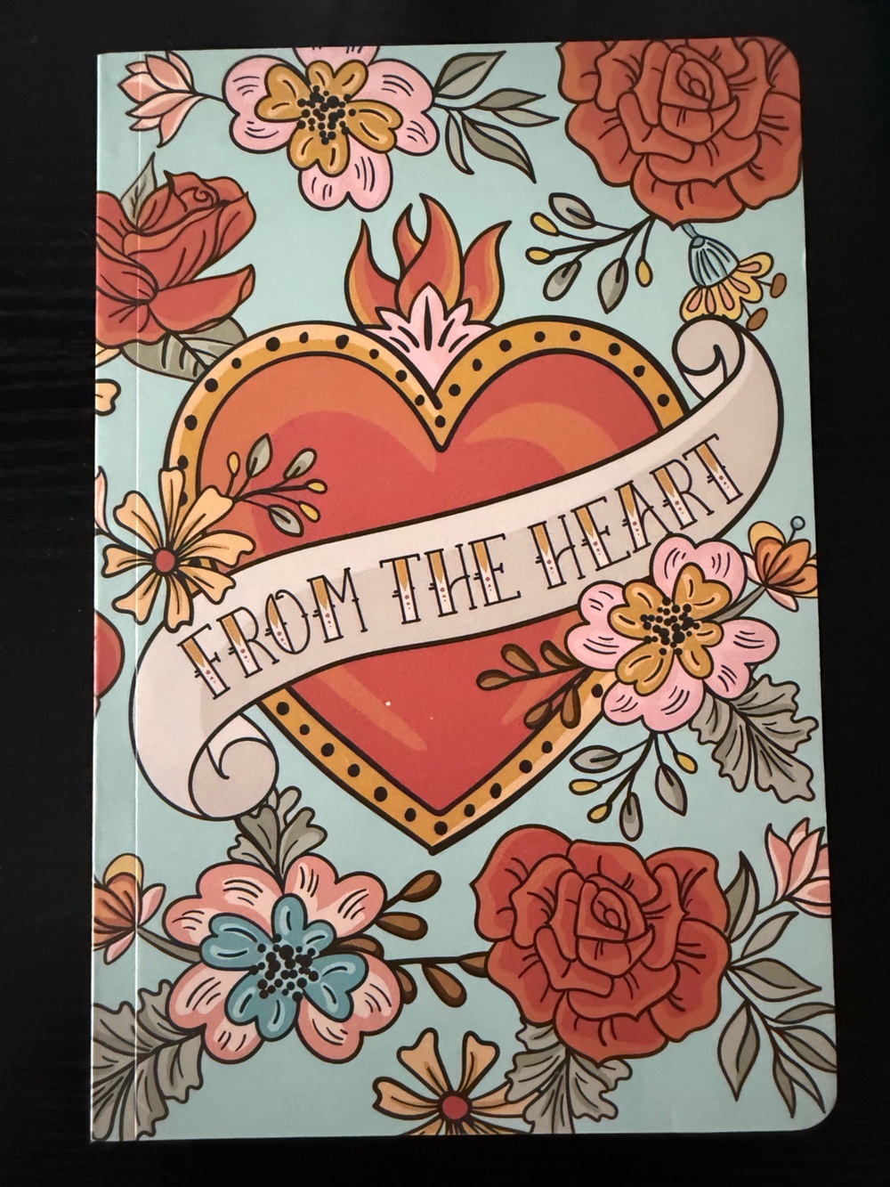 Journal "From The Heart" I Coral Heart on Mint